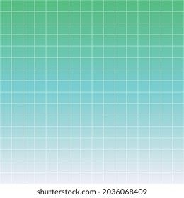 Squares. Grid. Gradient. Soft green and blue colors. Beautiful minimalistic aesthetic. Extremely high quality image. Spring vibes. Vector.