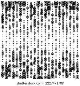 Squares halftone gradient random pattern background. Vector illustration.