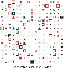Squares halftone random pattern background. Vector illustration.