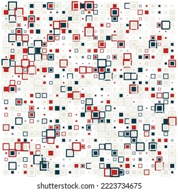 Squares halftone random pattern background. Vector illustration.