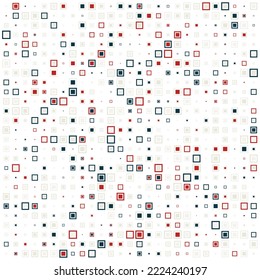 Squares halftone random pattern background. Vector illustration.