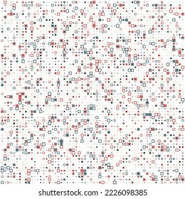 Squares halftone random pattern background. Vector illustration.