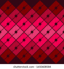Squares with hatching. Ethnic boho ornament. Seamless pattern. Tribal motif. Vector illustration for web design or print.