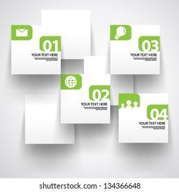 Squares and icons, Modern Vector Design - eps10 Background