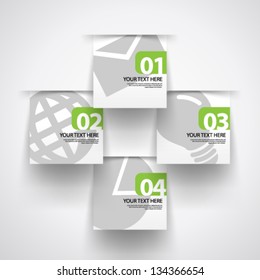 Squares and icons, Modern Vector Design - eps10 Background