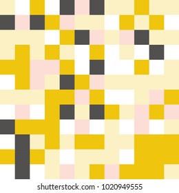 Squares mosaic geometric vector seamless pattern. 