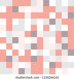 Squares mosaic geometric vector seamless pattern. 