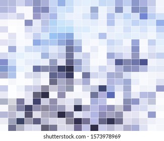 Squares mosaic on blue background