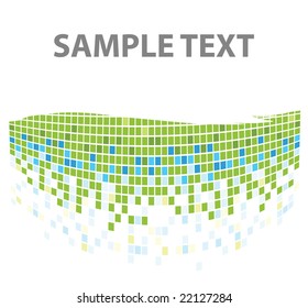 squares mosaic texture green tones