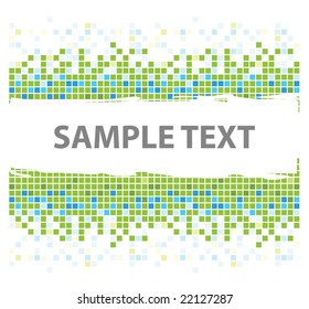 squares mosaic texture green tones