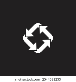 squares motion arrows turbine geometric vector 