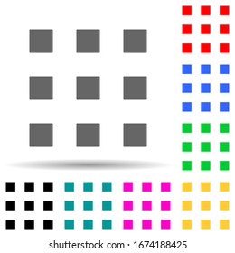 icono de estilos múltiples cuadrados. Línea delgada simple, contorno vectorial de iconos web para ui y ux, sitio web o aplicación móvil