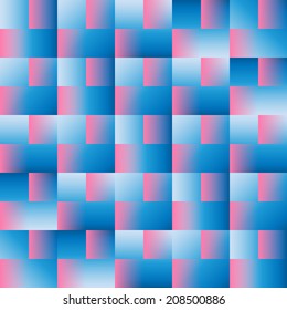 Squares - Multi Gradiets - Blue and Pink