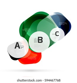 Squares on white with sample text. Geometric futuristic abstract background