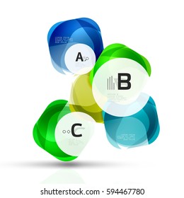 Squares on white with sample text. Geometric futuristic abstract background
