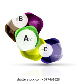 Squares on white with sample text. Geometric futuristic abstract background