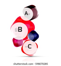 Squares on white with sample text. Geometric futuristic abstract background