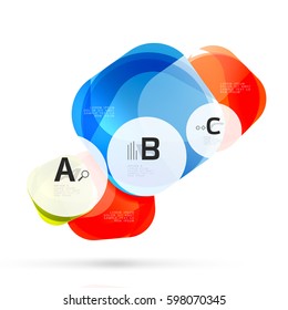 Squares on white with sample text. Geometric futuristic abstract background