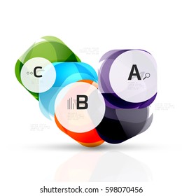 Squares on white with sample text. Geometric futuristic abstract background
