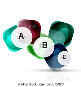 Squares on white with sample text. Geometric futuristic abstract background