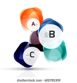 Squares on white with sample text. Geometric futuristic abstract background