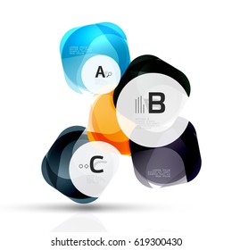 Squares on white with sample text. Geometric futuristic abstract background