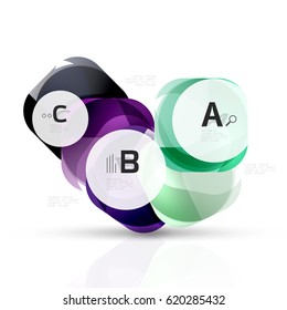 Squares on white with sample text. Geometric futuristic abstract background