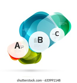 Squares on white with sample text. Geometric futuristic abstract background