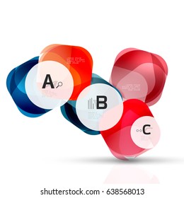 Squares on white with sample text. Geometric futuristic abstract background
