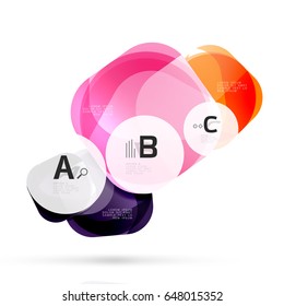 Squares on white with sample text. Geometric futuristic abstract background