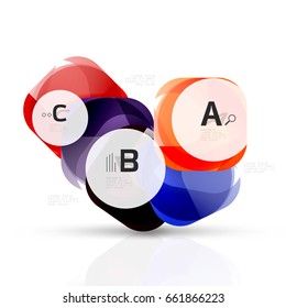 Squares on white with sample text. Geometric futuristic abstract background