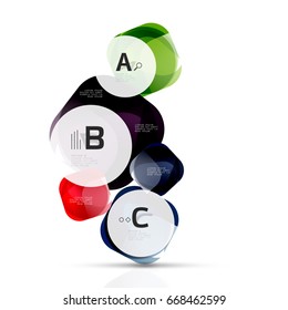 Squares on white with sample text. Geometric futuristic abstract background