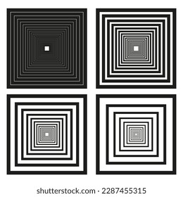 Cuadrará uno de muchos en un estilo abstracto. Fondo espacial. Afiche psicodélico. Ilustración vectorial.