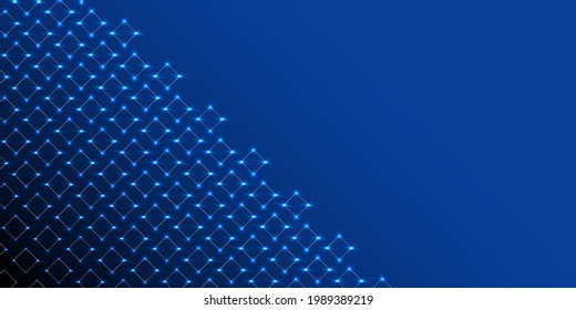 Squares pattern. Abstract geometric background with simple squares elements. Technology or science design blue backdrop. Vector illustration EPS 10	