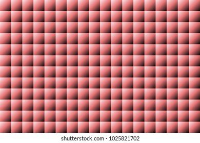Squares Pattern in Modern Style. Seamless Geometric Pattern with Gradient. Rectangular Background with Convex Squares. Soundproof Surface. Square Background for Wallpaper, Illustration, Web Design.