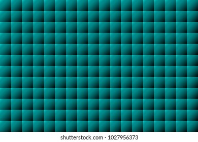 Squares Pattern in Modern Style. Seamless Geometric Pattern with Gradient. Rectangular Background with Convex Squares. Soundproof Surface. Square Background for Wallpaper, Illustration, Web Design.