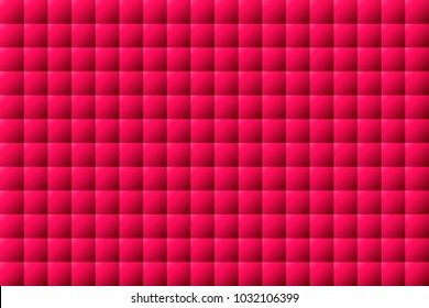 Squares Pattern in Modern Style. Seamless Geometric Pattern with Gradient. Rectangular Background with Convex Squares. Soundproof Surface. Square Background for Wallpaper, Illustration, Web Design.