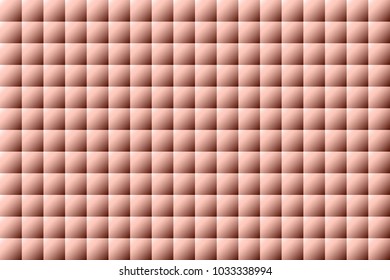 Squares Pattern in Modern Style. Seamless Geometric Pattern with Gradient. Rectangular Background with Convex Squares. Soundproof Surface. Square Background for Wallpaper, Illustration, Web Design.