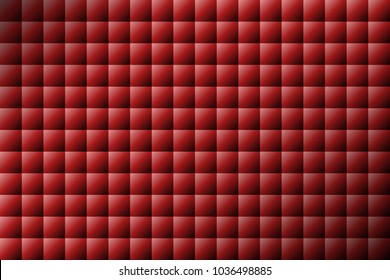 Squares Pattern in Modern Style. Seamless Geometric Pattern with Gradient. Rectangular Background with Convex Squares. Soundproof Surface. Square Background for Wallpaper, Illustration, Web Design.