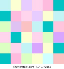 Squares Pattern, Pastel Colors