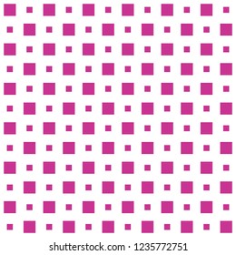 Squares Pattern, Pink Background
