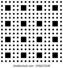 Squares Pattern. Vector Black Squares Pattern.