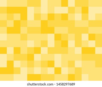 Squares pattern Vector illustration. Different shades og yellow, gold color
