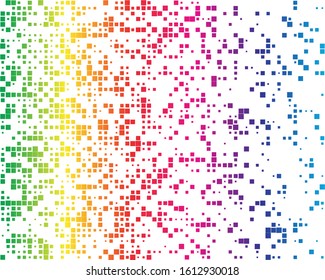 squares pixelated, block pixels random mosaic pattern / background. fusion checkered grid, mesh. shuffle, diffuse scatter squares. clutter matrix. geometric jumble texture. fragmentation vector art