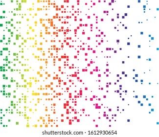 squares pixelated, block pixels random mosaic pattern / background. fusion checkered grid, mesh. shuffle, diffuse scatter squares. clutter matrix. geometric jumble texture. fragmentation vector art