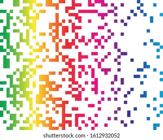 squares pixelated, block pixels random mosaic pattern / background. fusion checkered grid, mesh. shuffle, diffuse scatter squares. clutter matrix. geometric jumble texture. fragmentation vector art