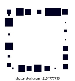 Squares random, scattered shapes element