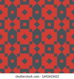 Quadrate, Hombusse, Figuren nahtlos Muster. Schecks, Diamanten, Taschen ornieren. Geometrischer Hintergrund. Folk-Tapete. Stammesmotiv.Ethnische Ornamente. Stoffdruck, abstraktes Bild. Vektorillustration-Kunstwerke.