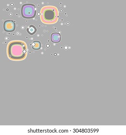 Squares and rhombuses on a gray background