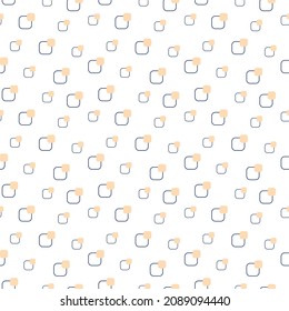 Squares with rounded corners on a white background. Vector pattern.